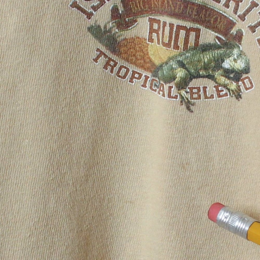 Newport Blue Shirt Mens XL Tan Island Spirits Tropical Blend Rum Tee - Picture 4 of 5